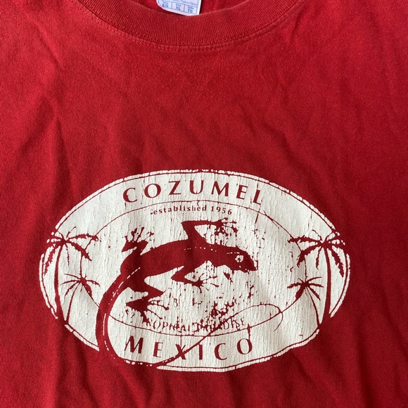 Vintage Cozumel T-shirt in red - Picture 3 of 3